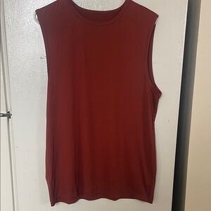 SKIMS Men’s Medium Sleeveless Brick‎ Red burnt Orange Muscle Tee